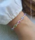 Pulseira com 5 Zircônias Retangulares Coloridas