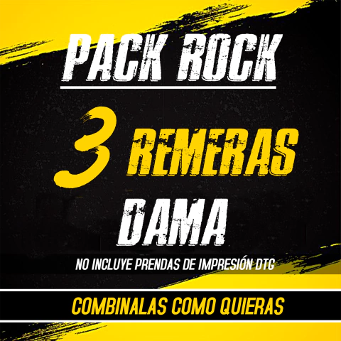 PACK X 3 REMERAS DAMA