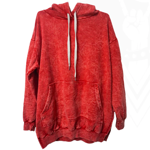 Buzo canguro c/capucha liso Rojo