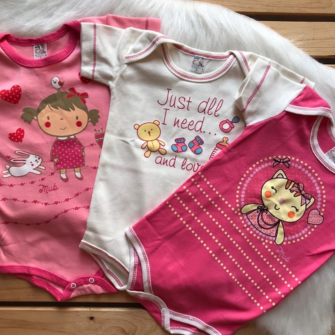 BODY INFANTIL MANGA CURTA VARIADOS - MUB 3984