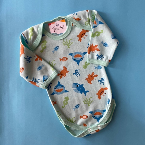 BODY MANGA LONGA - FUNDO DO MAR