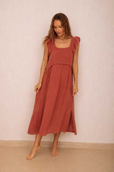 VESTIDO CARMEN TERRACOTA
