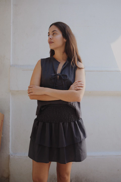 Pollera Rosi Grey - comprar online