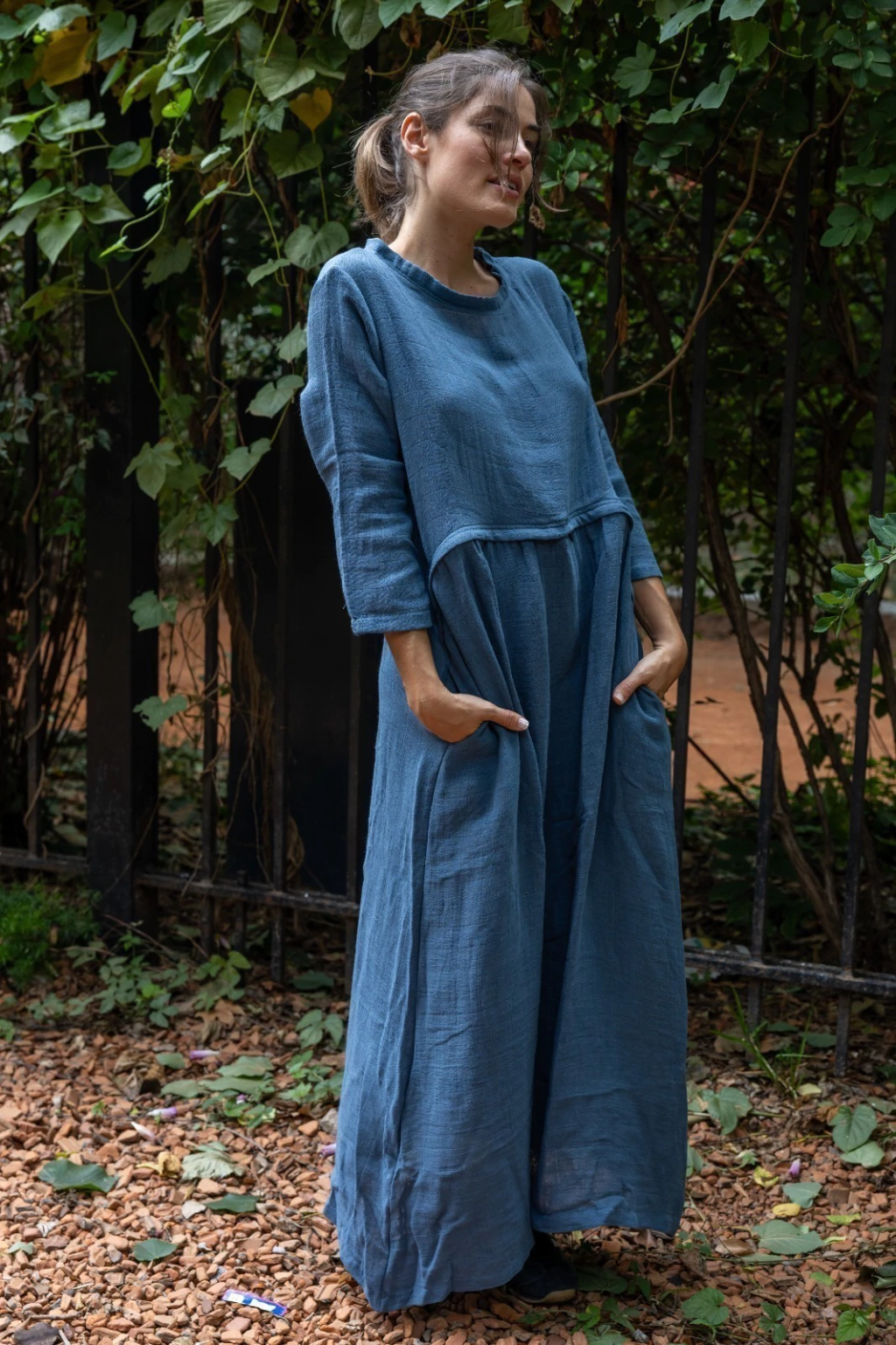 Vestido Iguazú Maternal Azul thumbnail 3