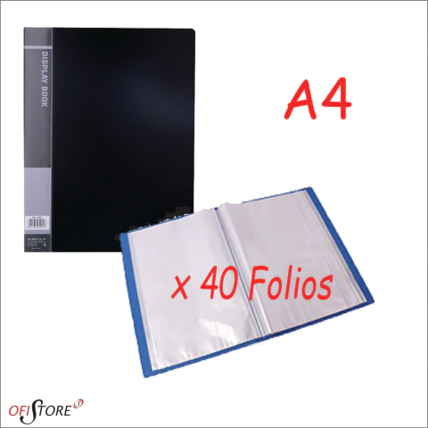 Carpeta plastica A4 con 40 folios (714)