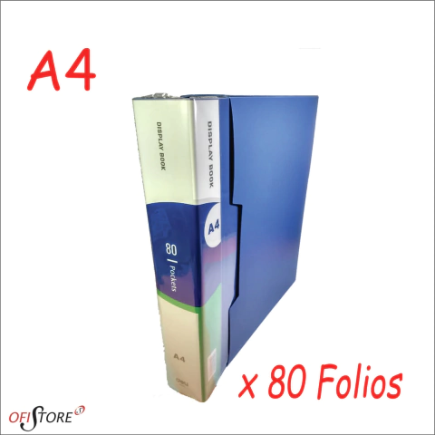 Carpeta plastica A4 con 80 folios + estuche (716)