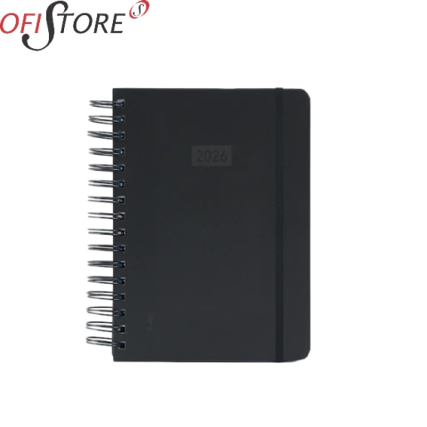 Agenda 2026 BPACK SIMPLE A5 15x21 Diaria Espiralda - Black - (15771) - comprar online