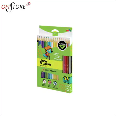 Lapices de colores x36 unid. largos Pizzini (7110)