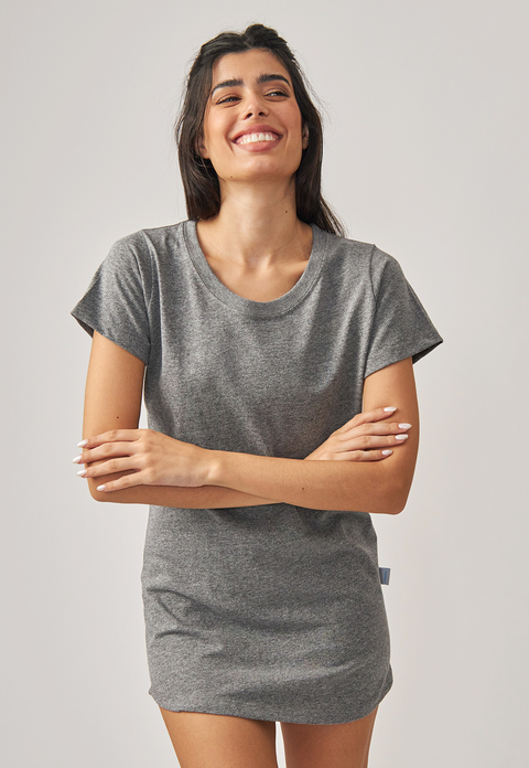 Vestido con Manga Gris