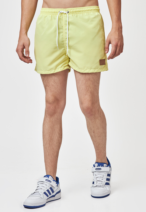 Short de Baño Liso Amarillo