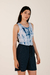 Top Batik Azul