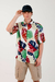 Camisa Fibrana Hojas Colores