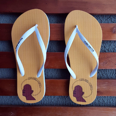 Chinelo fem amarelo Mulher Preta