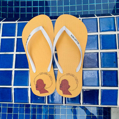 Chinelo fem amarelo Mulher Preta - Soul Negão e Mulher Preta 
