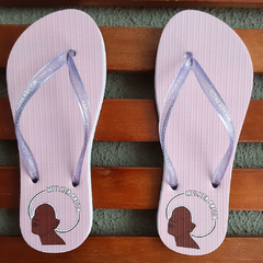 Chinelo fem Rosé Mulher Preta