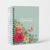 Agenda - Floral 3D Capa Verde - Personalizada