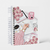 Agenda - Floral Rosa Menina Escrevendo - Personalizada