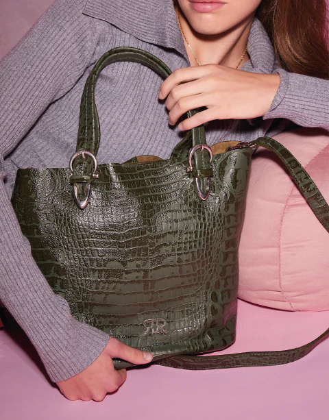 Cartera Yasmin Crocco Verde - buy online