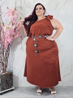 Vestido Renata Marrom na internet
