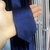 Gravata Azul Pérola Semi Slim Textura Quadriculada #HD569 - comprar online