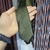 Gravata Verde Oliva Escura Slim Textura Listrada #HD1359 - comprar online