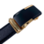 Cinto Social Catraca Preto com Dourado #HD1293