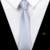 Gravata Cinza Claro Semi Slim Textura Quadriculada #SR1333 - comprar online