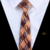 Gravata Xadrez Semi Slim Laranja/ Marrom #SR1385 - comprar online