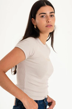 Remera morley bordado BLESSED en delantera (BLESSED)