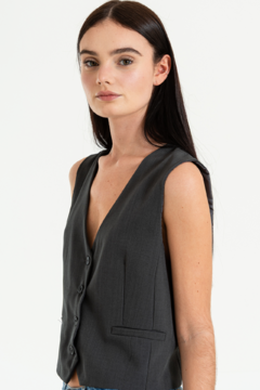 Chaleco sastrero forrado con detalle ajuste en espalda (ARMANI) - comprar online