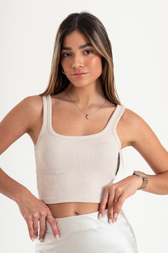 Top de morley modal con lycra escote cuadrado (MARIT)