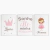 Trio de Quadros Decorativos - Quarto de Menina, Princesa, Sonhe Alto - comprar online