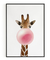 Quadro Decorativo - Girafa, Bola de Chiclete