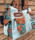 Bolsa Jeans com couro e estampa digital - comprar online