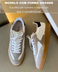 Tênis Volpi Recortes Branco - Areia - comprar online