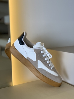 Tênis Volpi Recortes Branco - Areia - Volpi Shoes