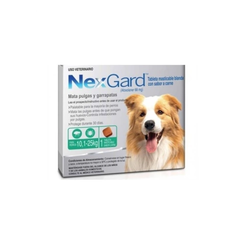 Anti-pulgas y garrapatas NexGard 10kg a 25kg $28.800 - comprar online