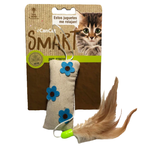 Juguete para gato Peluche plumas con hilo Can cat