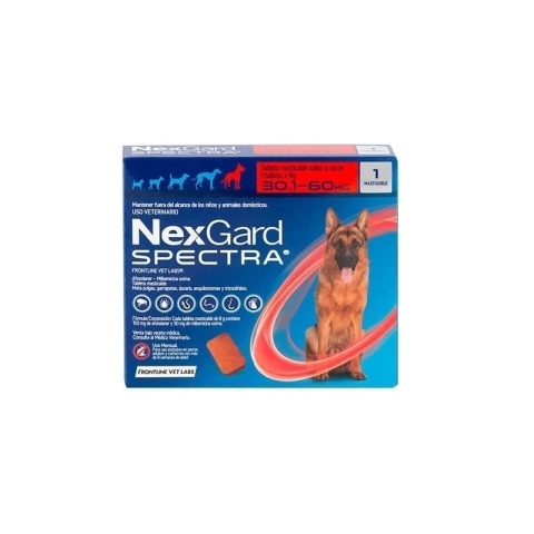Anti pulgas, garrapatas y parásitos internos NexGard-Spectra 30kg a 60kg $43.000 - comprar online