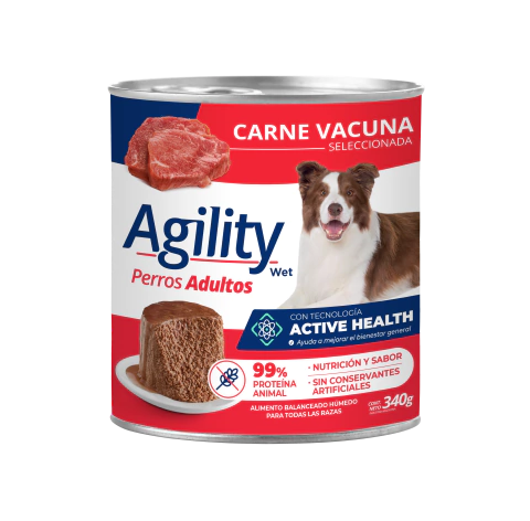 Agility Wet Carne Vacuna Perros Adult 340gr