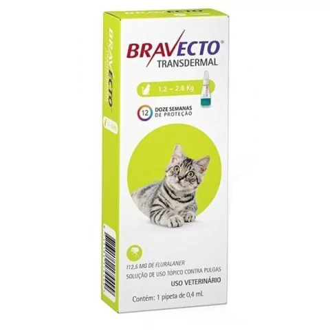 Anti pulgas y garrapatas para gato desde 1.2kg hasta 2.8kg en pipeta B.r.a.v.e.c.t.o