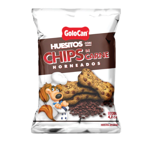 Huesitos con Chips de carne Golocan