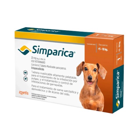 Antipulgas-Garrapatas Simparica de 5kg a 10kg $20.600 - comprar online