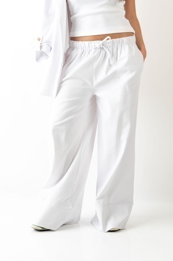 Pantalón Belga De Lino Blanco thumbnail 3