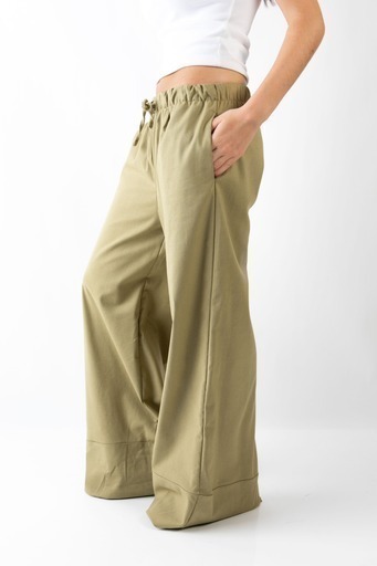 Pantalón Belga De Lino Verde Musgo thumbnail 3