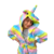 BATA INFANTIL MICROFIBRA UNICORNIO ARCOIRIS - comprar online