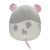 PELUCHE SQUISHMALLOWS GREY WHITE RAT 30 CMS - comprar online