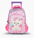 MOCHILA CARRO KOALA ROSA CON LUZ LED 18” FOOTY