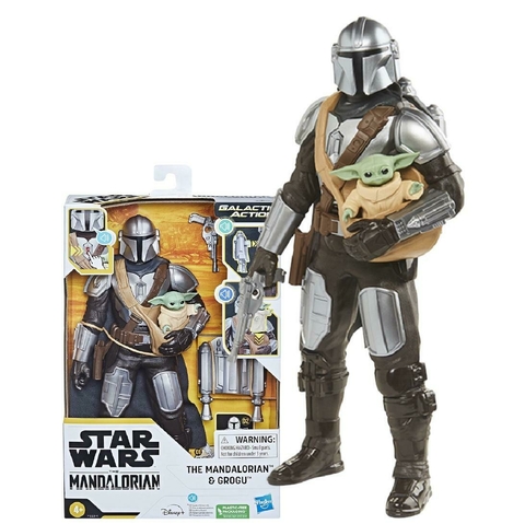 FIGURA MANDALORIAN Y GROGU 29CM DE HASBRO ORIGINAL