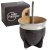 MATE TRADICIONAL PACK BOCA ABIERTA NEGRO C/BOMBILLA